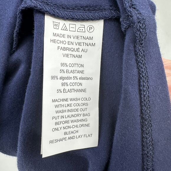 Michael Kors Grommet Lace-Up Tunic Dress Womens 3X Navy Blue Short Sleeve Resort - Picture 11 of 13